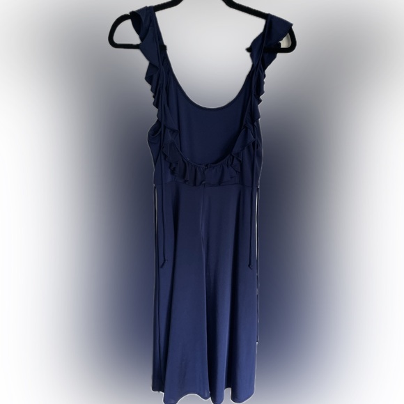 Navy Blue “wrap” Dress - Picture 3 of 5